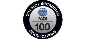PADI Elite Instructor 100 díjat kaptunk